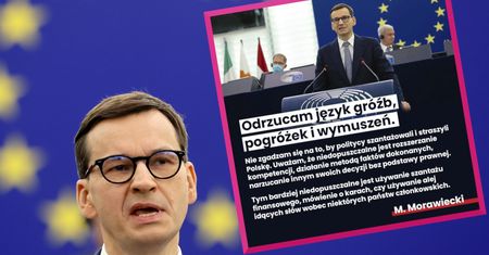 Morawiecki odgryza się na Facebooku. Atakuje unijnych polityków za "szantaż"