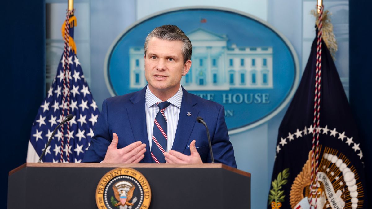 President Trump Holds Press Briefing
Pete Hegseth, US secretary of defense, during a news conference in the James S. Brady Press Briefing Room of the White House in Washington, DC, US, on Thursday, Jan. 30, 2025. The collision between an American Airlines Group Inc. regional jet and a military helicopter near Ronald Reagan airport in Washington left no survivors on board the two aircraft, authorities said, making it one of the most deadly US air disasters in decades and an early test for President Donald Trump's administration in his second week in office. Photographer: Tierney L. Cross/Bloomberg via Getty Images
Bloomberg
2025uspolitics, north american, u.s. government, us, united states of america, presser, the white house, americas, government news, press, news conference, u.s.a., american