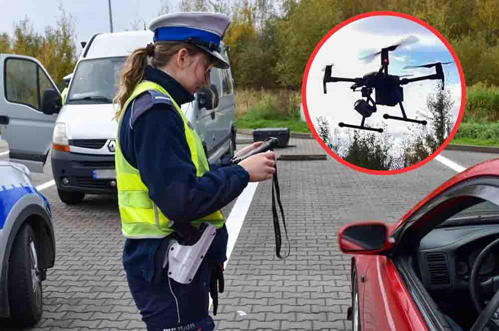 Żary: Akcji policji z dronem. W dwie godziny wpadło ponad 30 kierowców