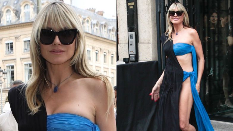 50-letnia Heidi Klum prezentuje wdzięki w bardzo odważnej kreacji na pokazie Jeana Paula Gaultiera (ZDJĘCIA)