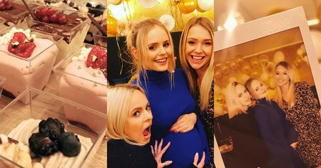 Złoto, ciastka i koleżanki. Tak wyglądało baby shower Olgi Kalickiej! (ZDJĘCIA)