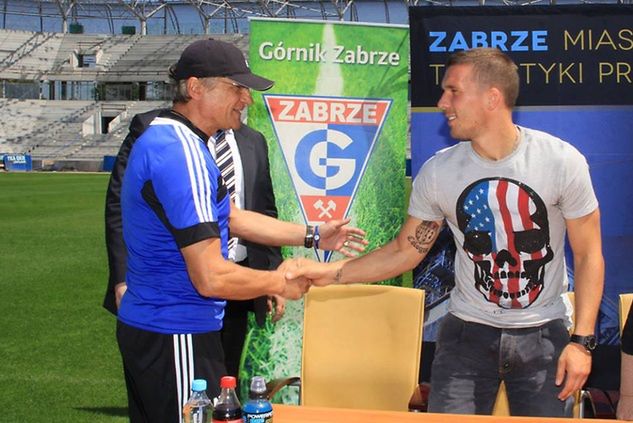 Adam Nawałka i Lukas Podolski spotkają się przy Roosevelta? Fot. Górnik Zabrze