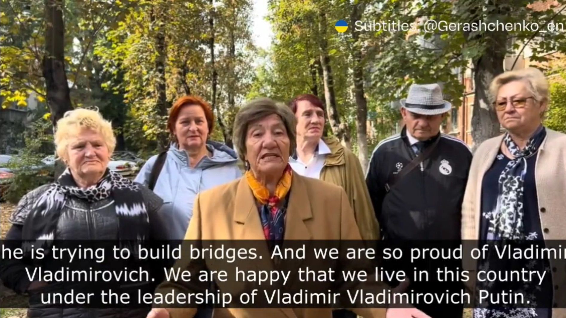 Old people from Russia talk about Putin.  You can see that they are isolated from the world – o2