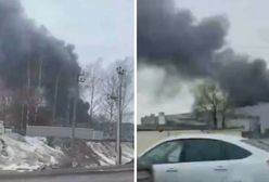 Ogromny pożar w Sankt Petersburgu. Płonie hangar w pobliżu lotniska