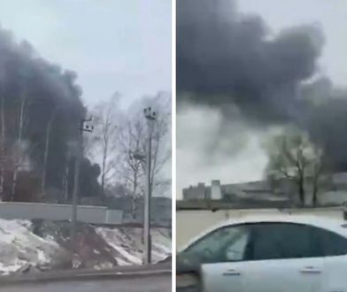 Ogromny pożar w Sankt Petersburgu. Płonie hangar w pobliżu lotniska