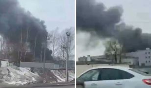 Ogromny pożar w Sankt Petersburgu. Płonie hangar w pobliżu lotniska