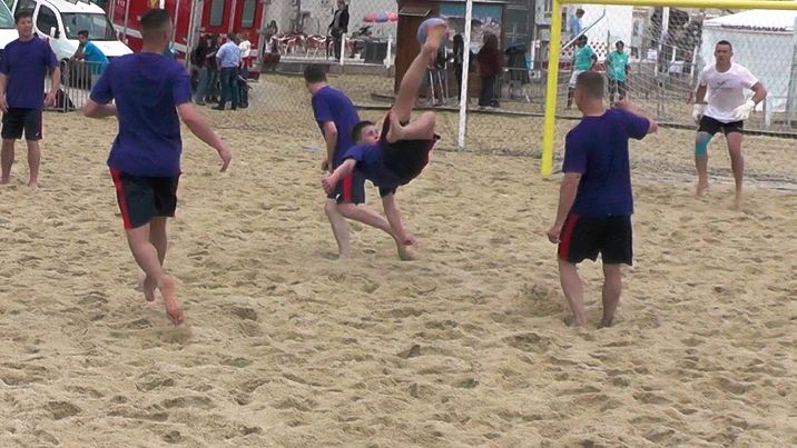 Silesia Beach Soccer podczas oficjalnego treningu przed Euro Winners Cup