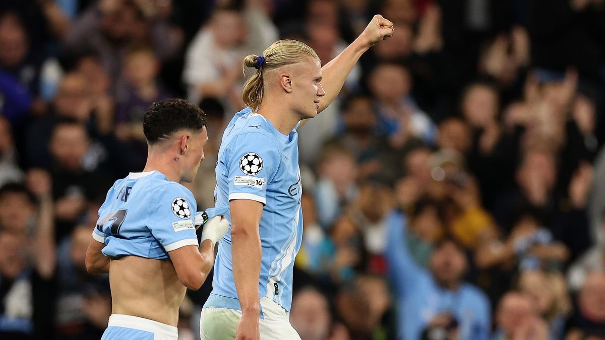 PAP/EPA / PAP/EPA/ADAM VAUGHAN / Erling Haaland zdobył gola dla Manchesteru City