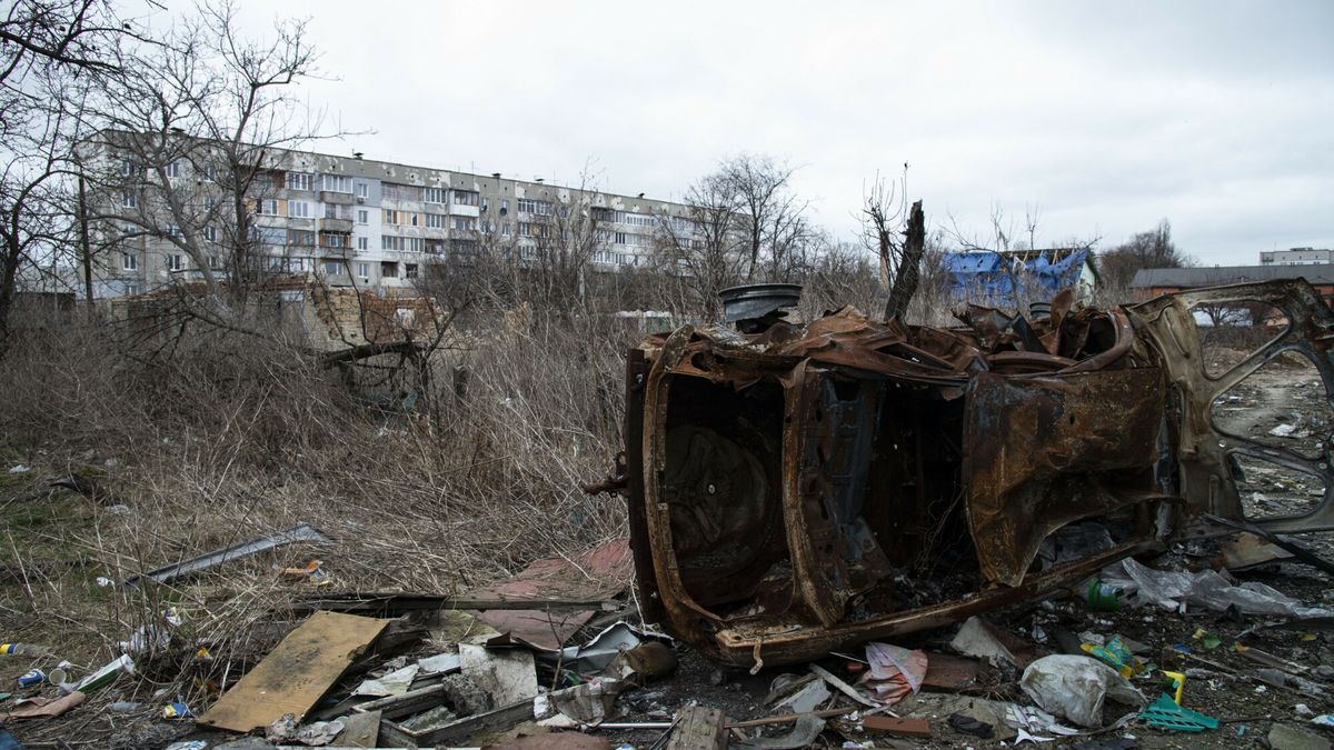 Obw�d kijowski ponad rok od wybuchu wojny
17.03.2023 Ukraina. Borodianka zniszczona przez zolnierzy rosyjskich 
Fot. Danylo Antoniuk/REPORTER
Danylo Antoniuk/REPORTER