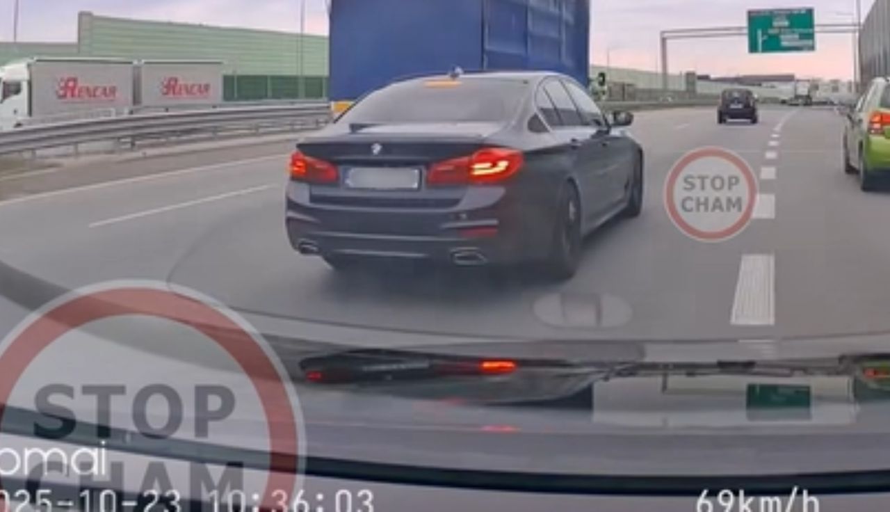 Nagle wcisnął hamulec. BMW nagrane na S2