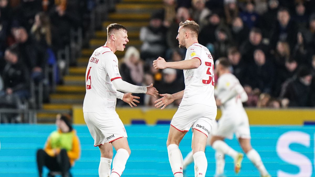 Getty Images / Tim Goode/PA Images / Mads Juel Andersen i Michał Helik cieszą się bramki