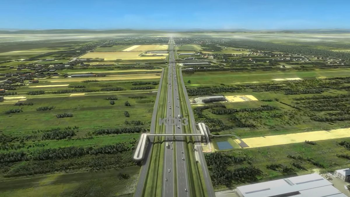 Wizualizacja odcinka S7 Czosnów - Kiełpin