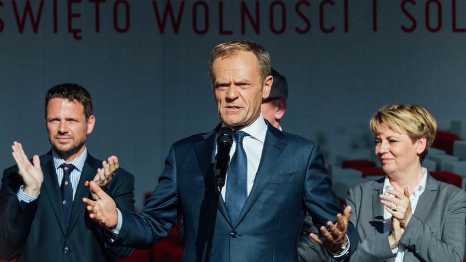 Rafał Trzaskowski, Donald Tusk i Hanna Zdanowska 