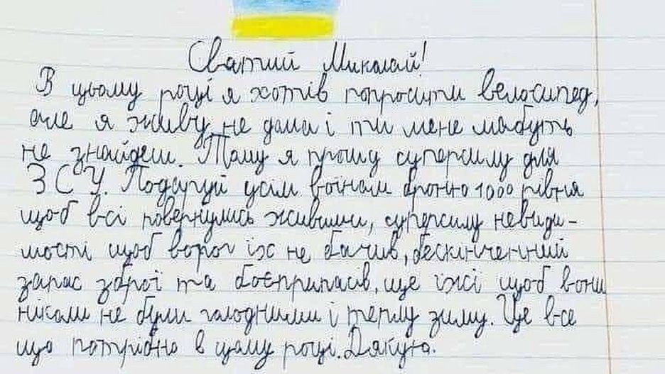 list do św. Mikołaja