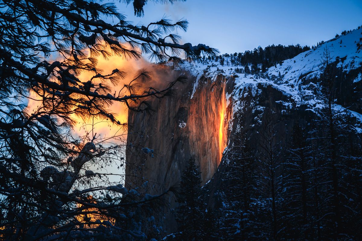 Dolina Yosemite. "Płonący" wodospad znów przyciąga tłumy turystów
