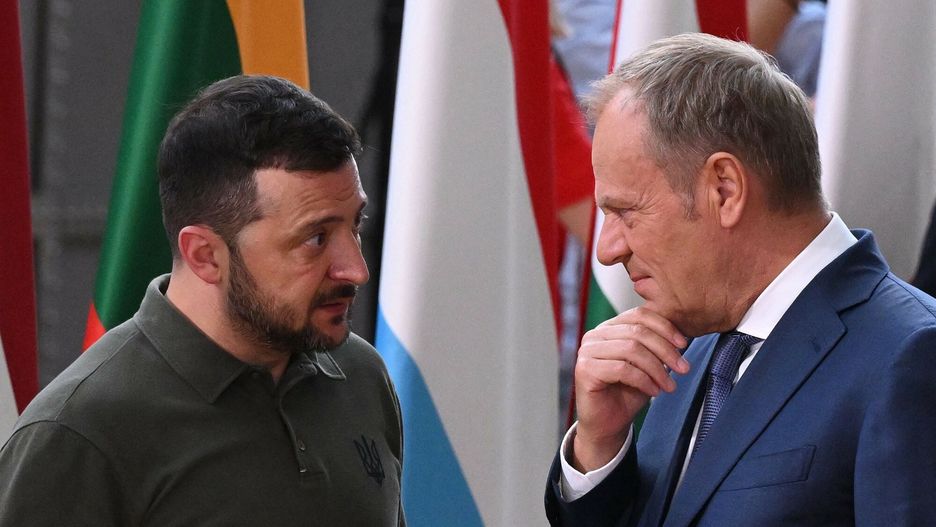 Wołodymyr Zełenski i Donald Tusk