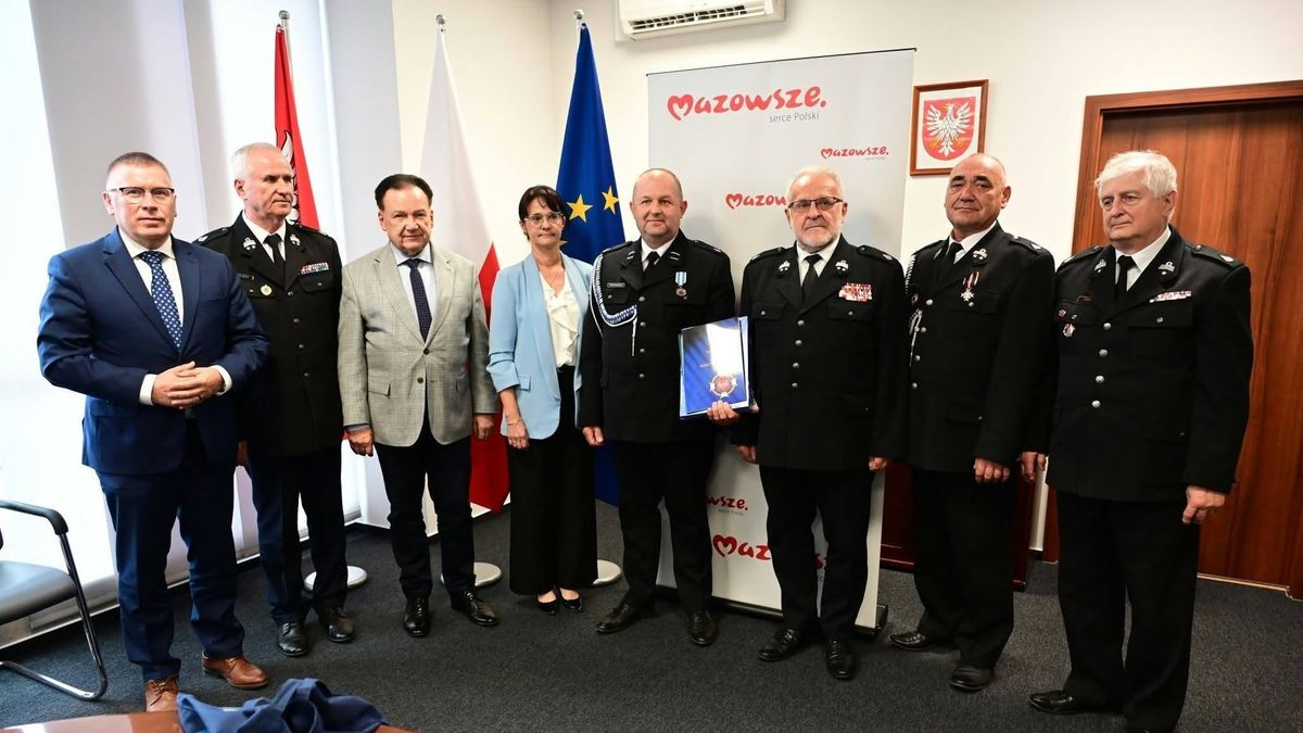 Strażak z powiatu płockiego odznaczony 