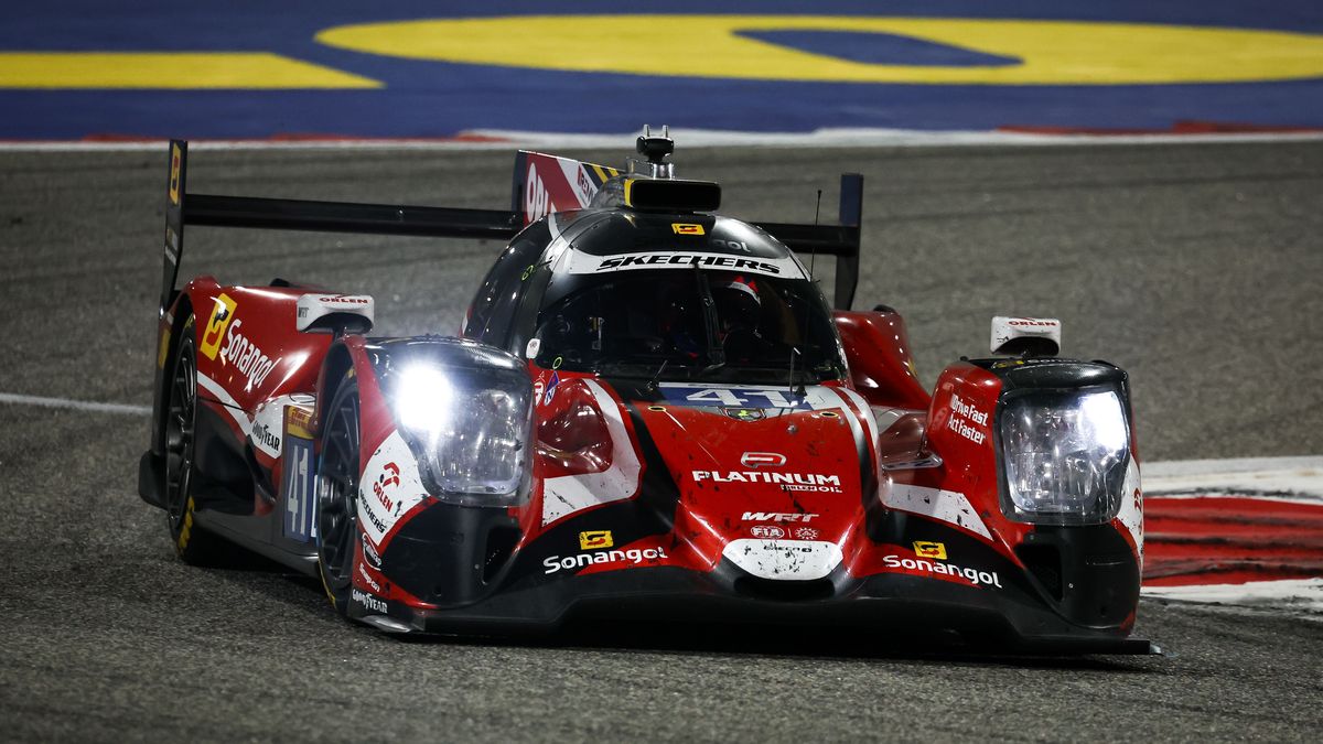 BAHRAIN, BAHRAIN - NOVEMBER 4: The #41 Team WRT Oreca 07 - Gibson of Rui Andrade, Robert Kubica, and Louis Deletraz in action at the Bahrain International Circuit on November 4, 2023 in Bahrain, Bahrain. (Photo by James Moy Photography/Getty Images,)