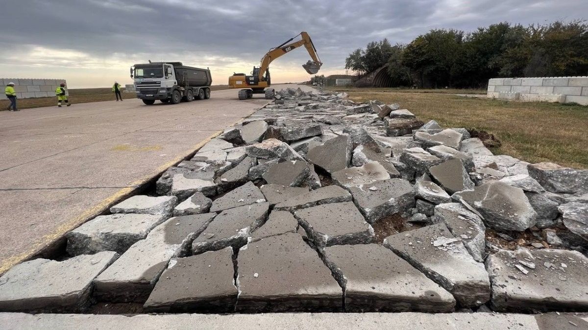 Modernizacja drogi kołowania w 57. Bazie Lotniczej.