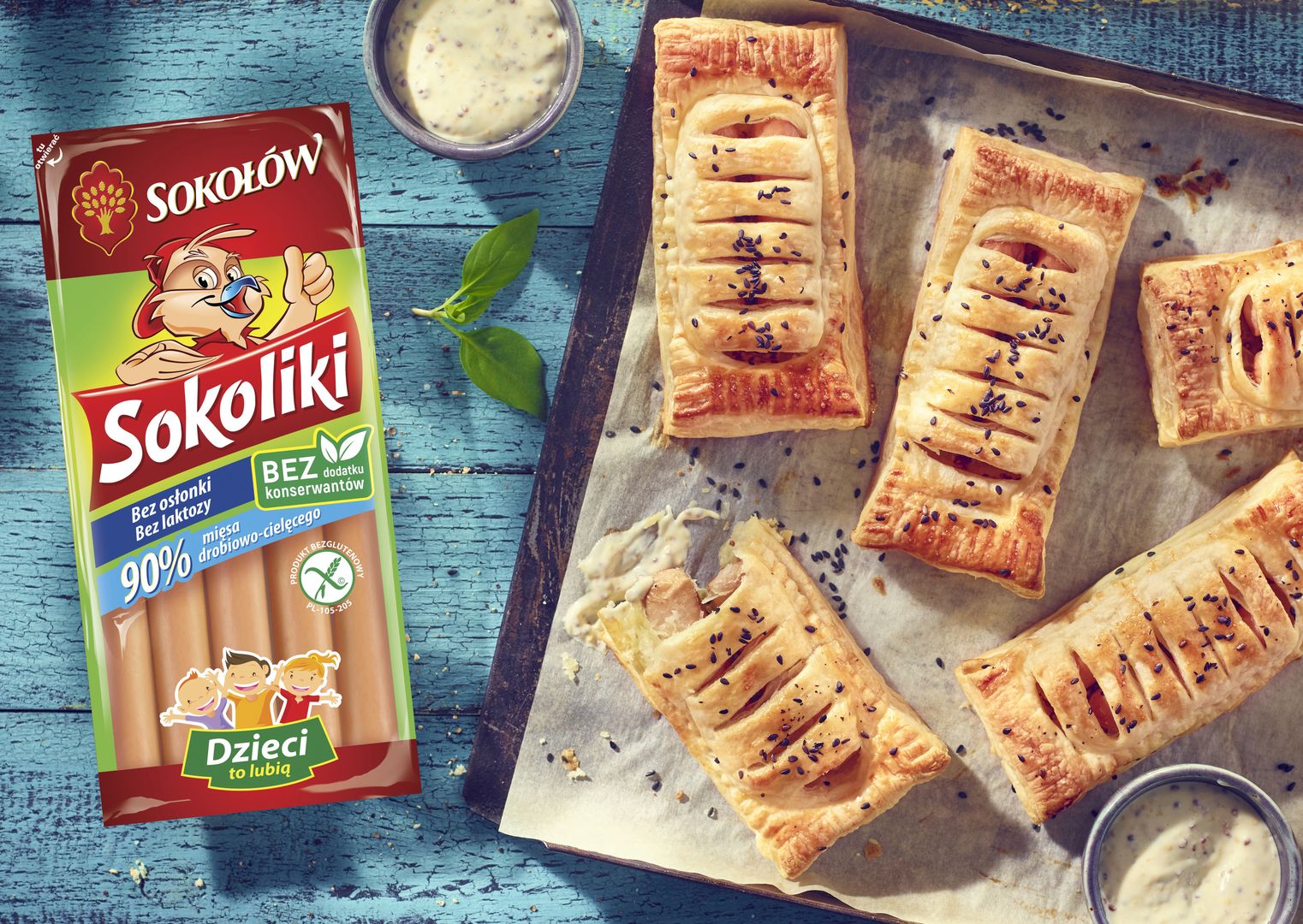 Sokoliki zapiekane w cieście francuskim