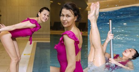 Anna Popek wygina się na basenie. Prezentuje wdzięki w całej okazałości