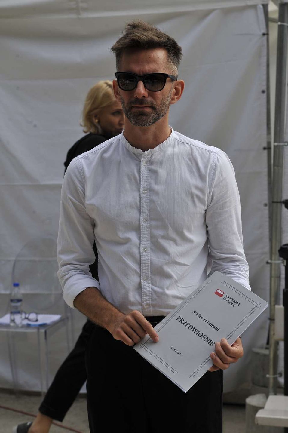 Marcin Bosak-  Narodowe Czytanie 2018. „Przedwiośnie” w Ogrodzie Saskim w Warszawie