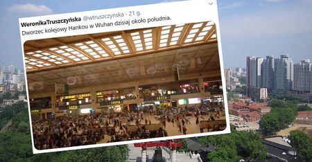 Chiny. Tłumy w Wuhan. Polska youtuberka pokazała tamtejszy dworzec