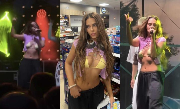 Blanka szaleje na scenie w staniku