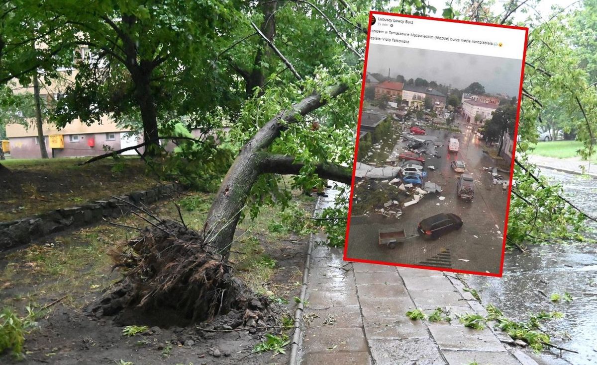 nawałnica, burza, wichura Wichura spustoszyła Tomaszów Mazowiecki. Zwołali sztab kryzysowy