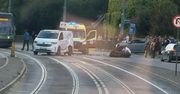 Zderzenie busa z motocyklem w Szczecinie. Duże utrudnienia na Wyszyńskiego
