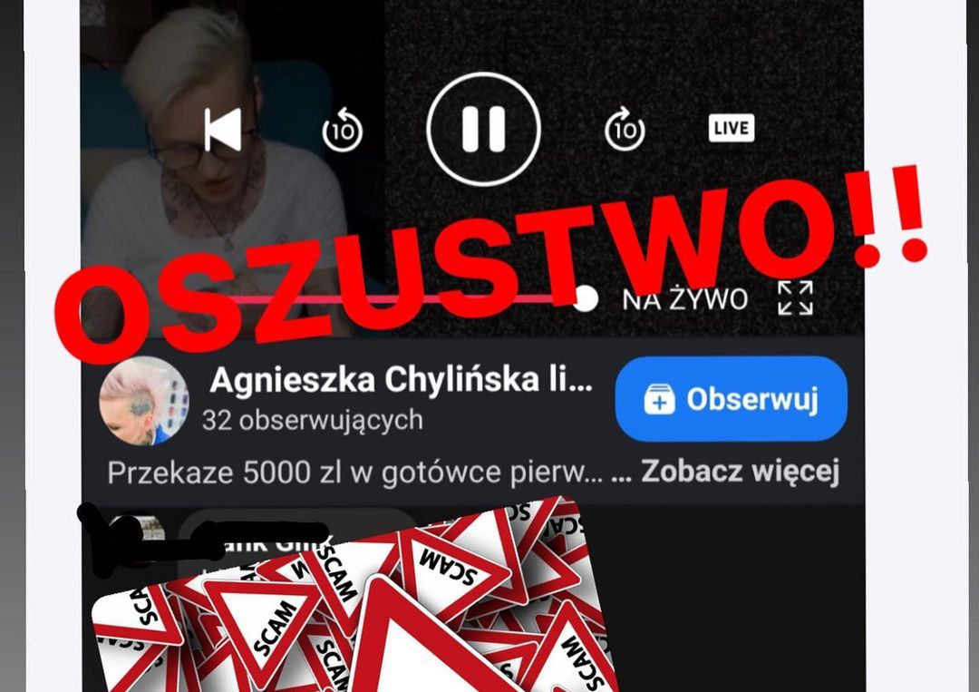 Agnieszka Chylińska - ofiarą oszustów internetowych