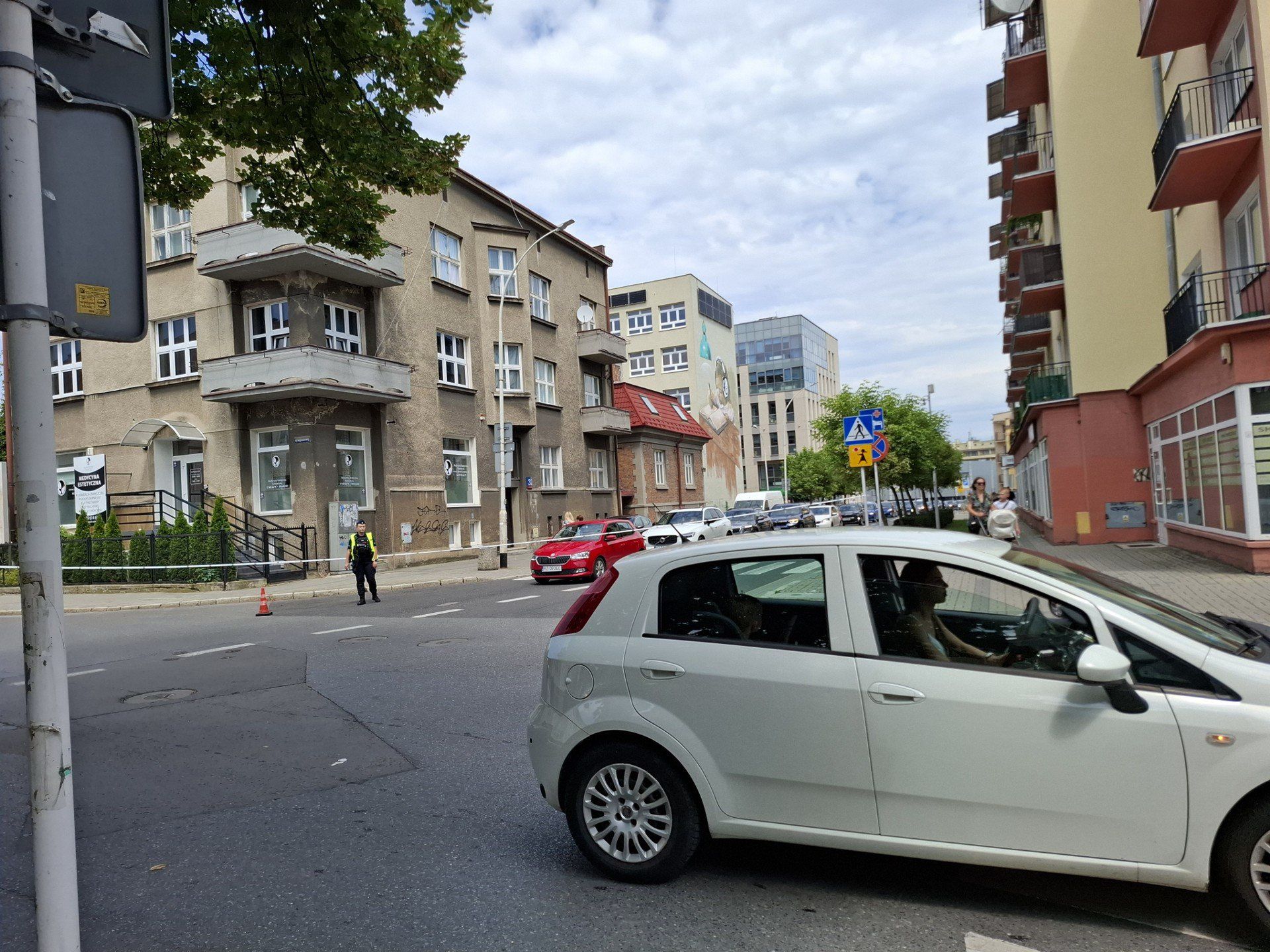 Zakorkowany rejon ulic Unii Lubelskiej, Langiewicza i Hoffmanowej
