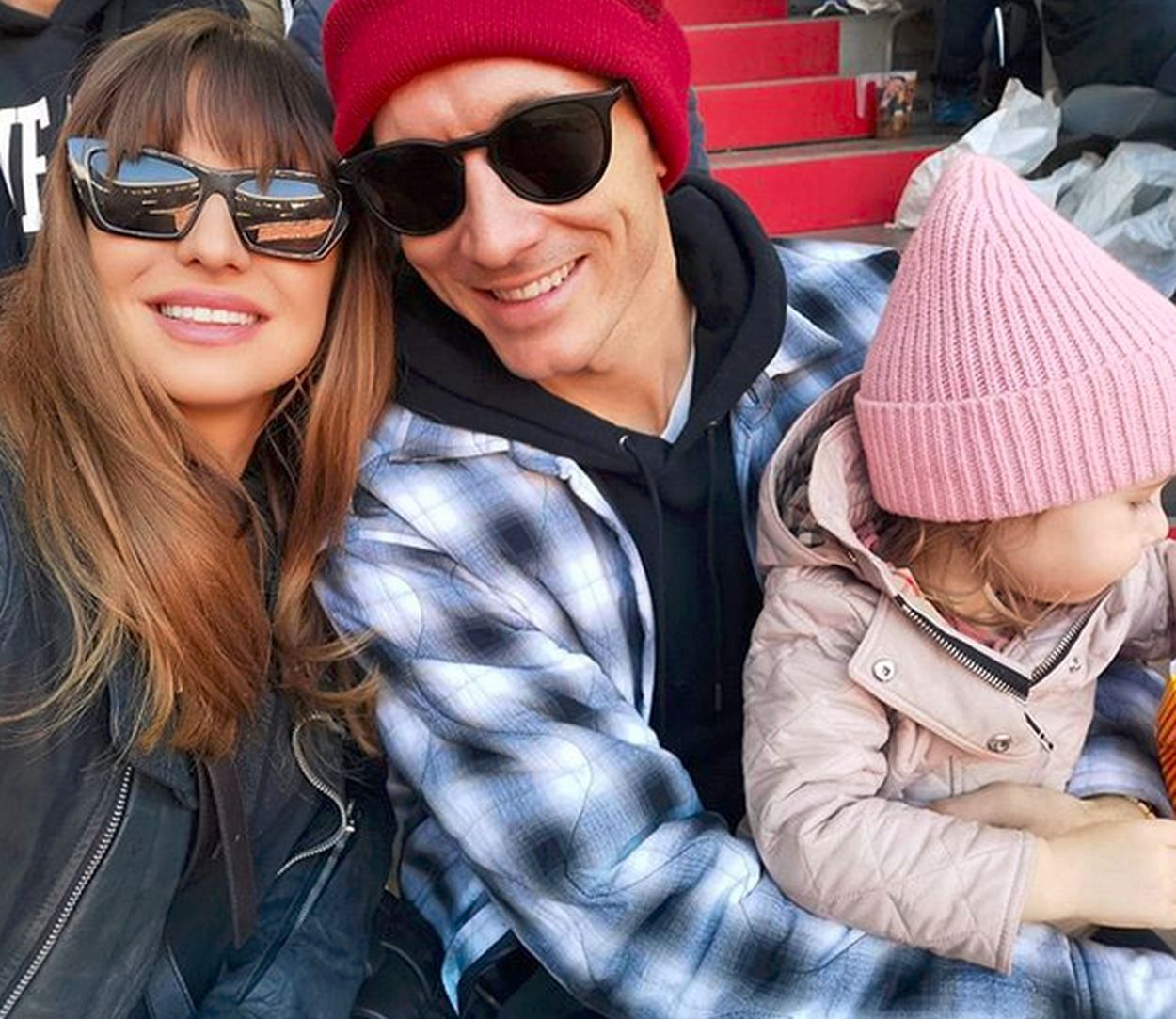 Anna, Robert i Klara Lewandowscy