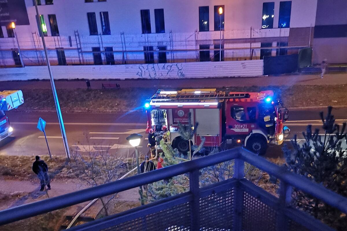 Pożar w bloku przy ul. Kryształowej w Lublinie