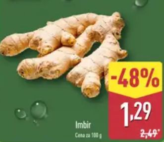 Świeży imbir dostępny w promocji w marketach