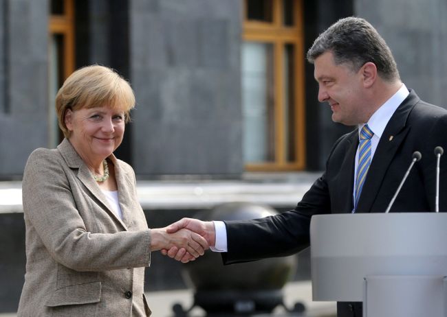 Angela Merkel i Petro Poroszenko