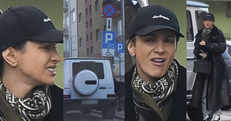 Skrzywiona Sara Boruc ZNOWU parkuje mercedesa za milion złotych NA ZAKAZIE (ZDJĘCIA)