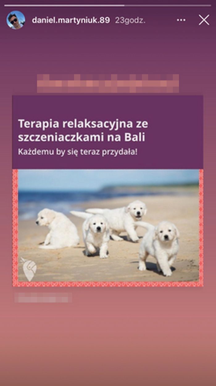Daniel Martyniuk rozmyśla o terapii relaksacyjnej na Bali