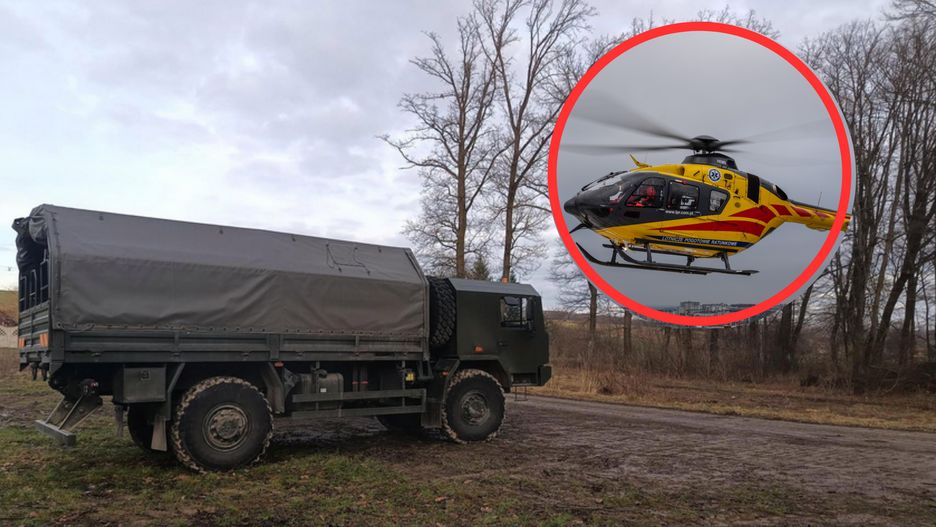 Wypadek wojskowej ciężarówki (zdjęcie ilustracyjne)