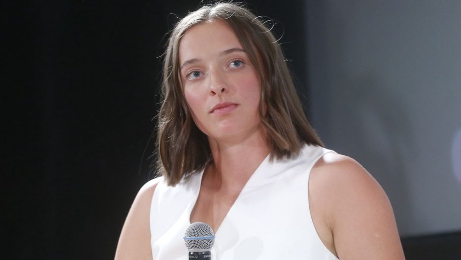 Iga Świątek podczas konferencji prasowej