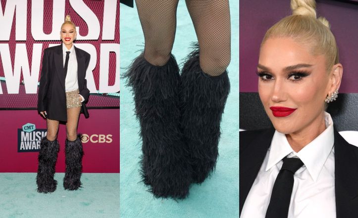 53-letnia Gwen Stefani i jej WŁOCHATE BUTY przykuwają spojrzenia na CMT Awards. Fani apelują: "ZWOLNIJ STYLISTĘ"