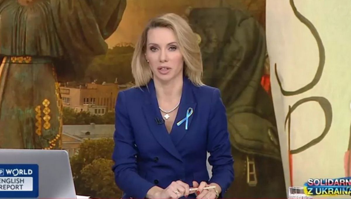 Małgorzata Opczowska prowadzi program "O tym się mówi" w TVP Info 