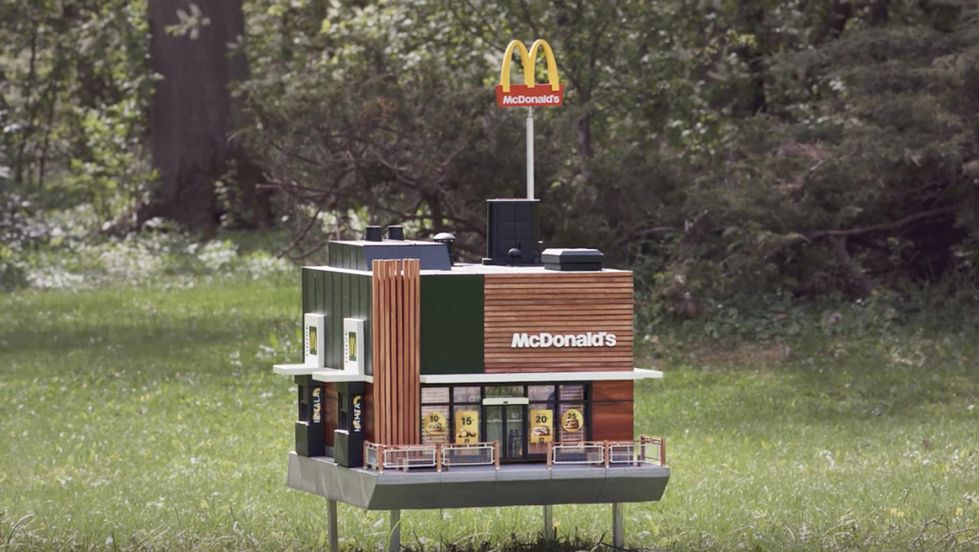 Najmniejszy fast food na świecie! McDonald's dla pszczół