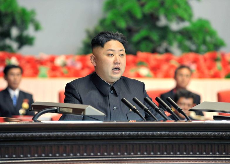 Na zdjęciu przywódca kraju Kim Dzong Un</br>