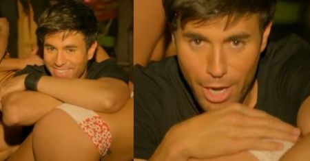 Enrique Iglesias CAŁUJE TYŁEK półnagiej modelki...