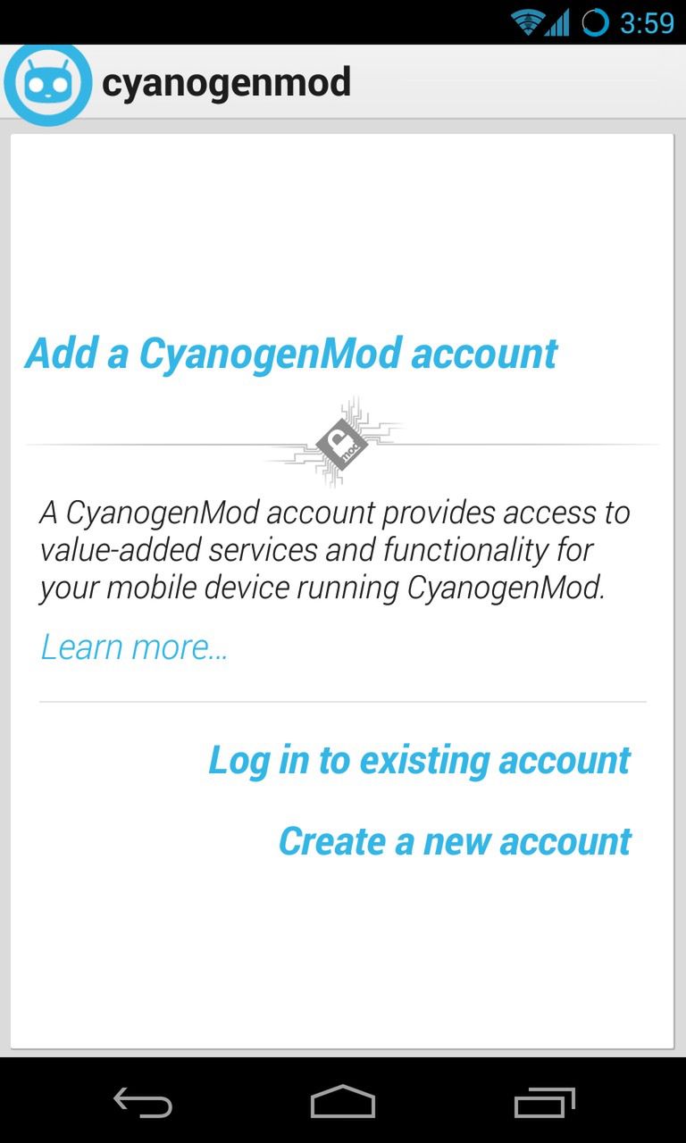 Konto CyanogenMod