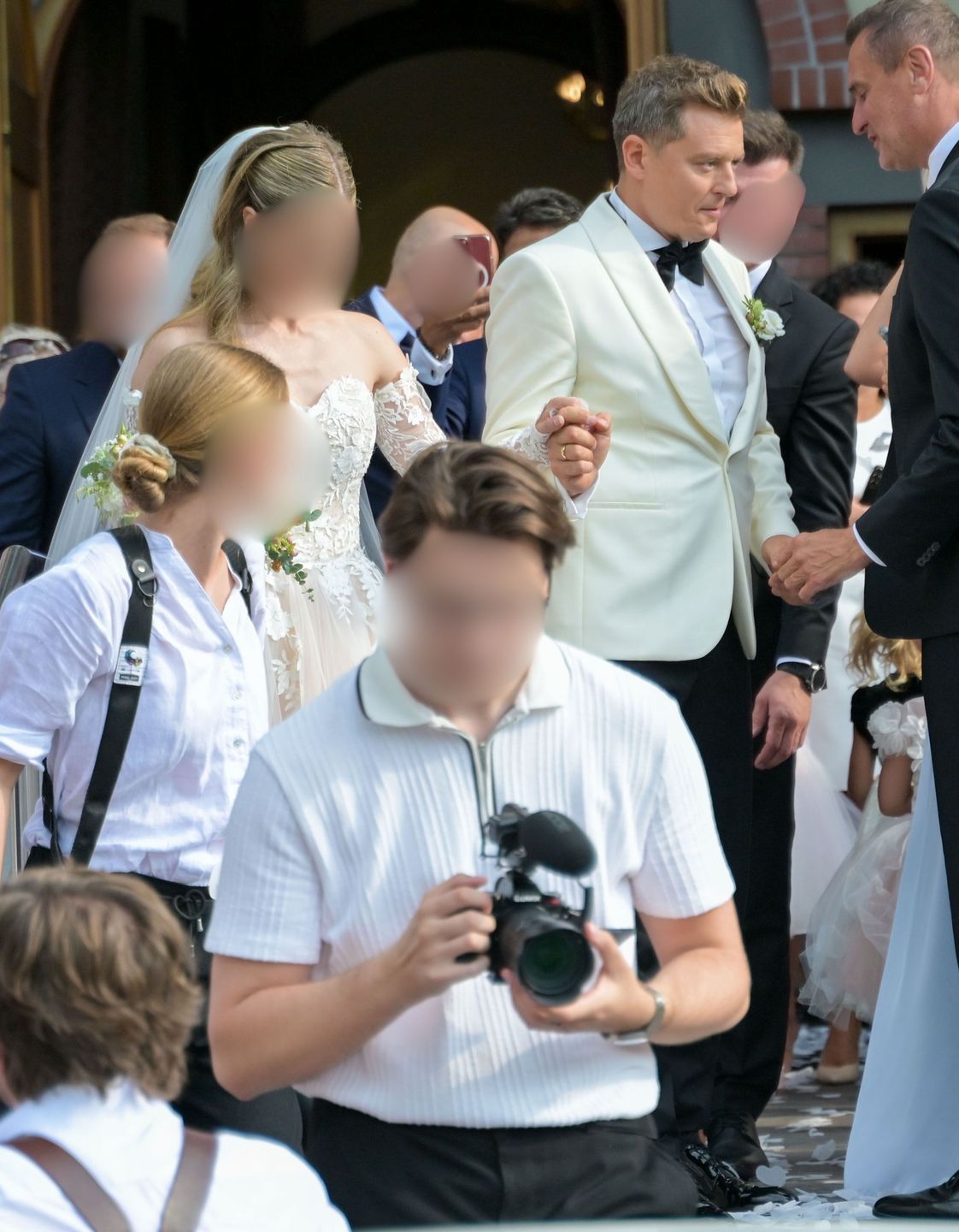 Rafał Brzozowski z żoną po ślubie