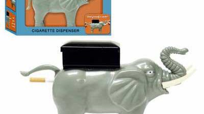 Papieros prosto z... tyłu słonia 1