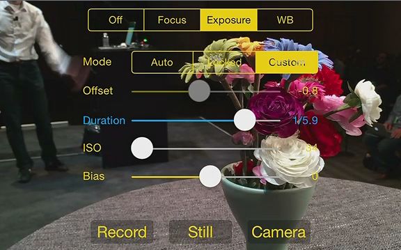 Manualne ustawianie czasu naświetlania zdjęcia z poziomu aplikacji zewnętrznej