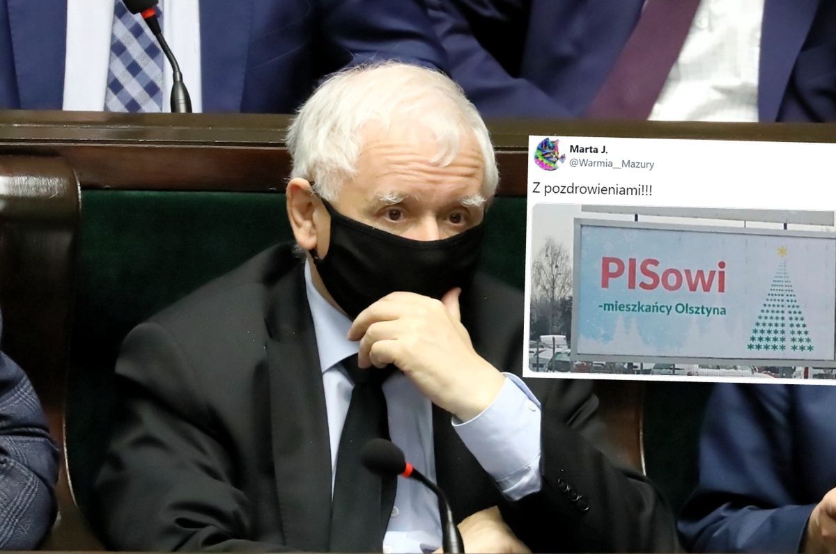 Kaczyński się wścieknie. Taki billboard pojawił się w Olsztynie